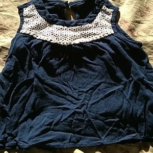 Lace detailed tank top